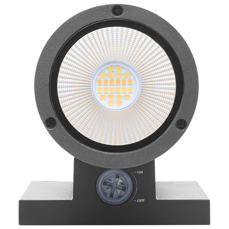 Applique murale moyenne 1 lumière 10K 3K / 4K / 5K 10 watts à installation vers le haut ou vers le bas 120-277 Volt, Noir
