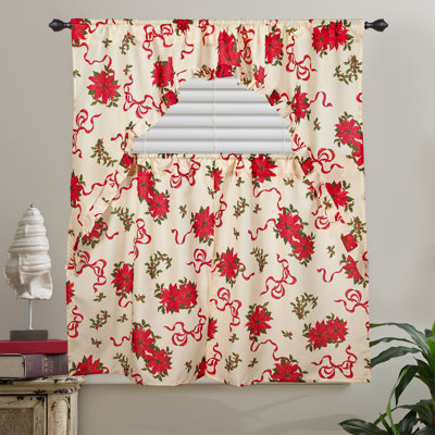 Manford Floral Swag Kitchen Curtain