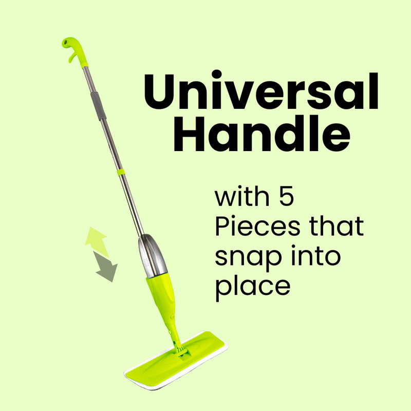 5-in-1 Cleaning Kit with Spray Mop, Sweeper, and Window Squeegee