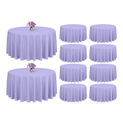 6 Pack 60Inch Yellow Spandex Round Tablecloths, Stretchy 120Inch Fitted 5FT Round Table Cloths, Wrinkle Free Table Cover With Skirt For Wedding Party Dining Banquet