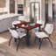 Plateau de table Kee Square, 4 chaises empilables-1843066371-1843066368-1810362211