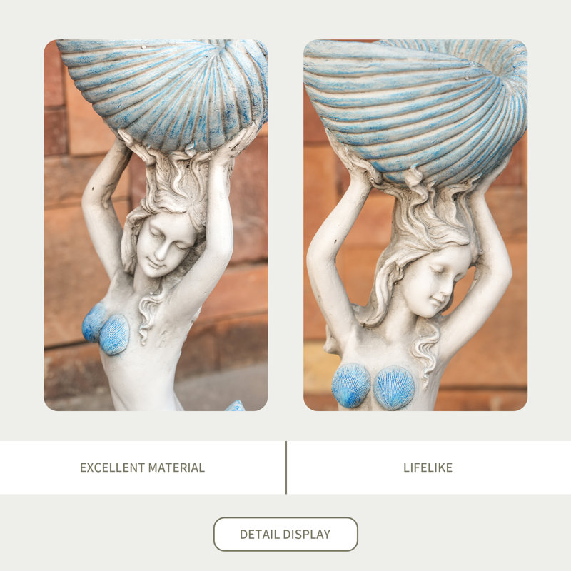 Mermaid Magnesium Oxide Garden Statue