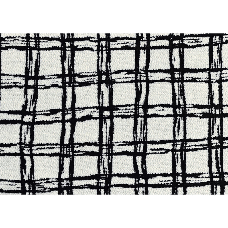 Pouf carré noir et blanc, tissu rembourré, surface antidérapante, poids de 300 lb, tissu 100%, capacité