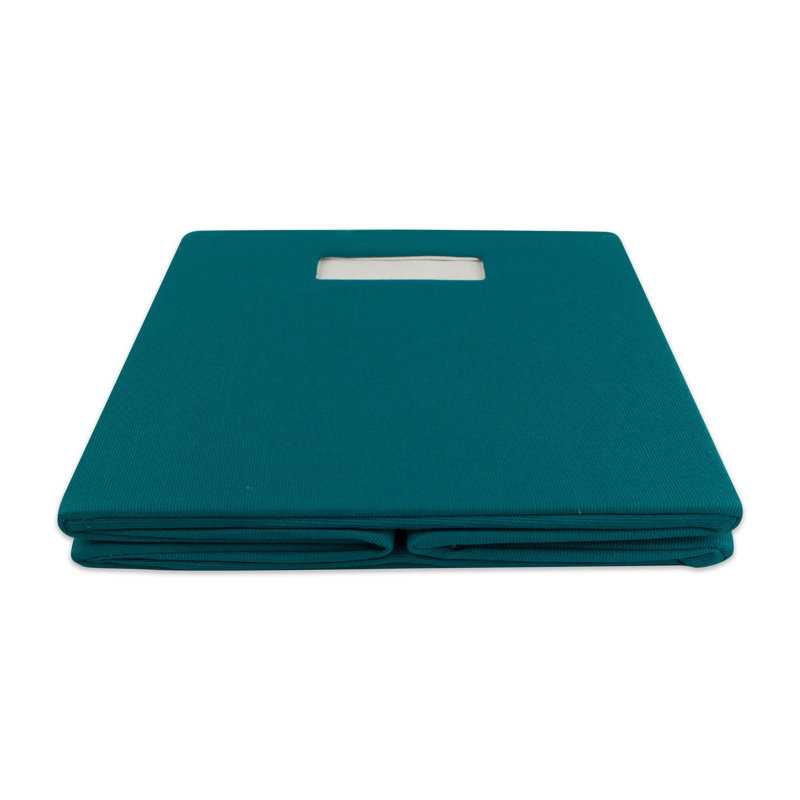 Bac en tissu uni, Bleu sarcelle, H 13 po x l 13 po x P 13 po