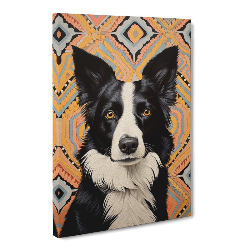 Border Collie No.2 - Print, 60cm H x 40cm W x 3cm D
