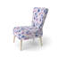 Chaise d'appoint pour fille, recouverte de velours, motif d'insectes - Papillon bleu brume-1930762370