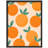 Modern Orange Fruit Framed Wall Art - Minimalist Citrus Pattern Print for Kitchen or Contemporary Home Decor-119347222-119347225