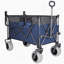 Chariot pliant multifonctionnel avec chariot pivotant et poussoir avec poignée rotative et pneus de plage de 9 po x 4 po pour le camping et la plage - 300 L très résistant, charge de 480 lb, grande capacité de transport, d'épicerie et d'utilisation à l'extérieur-128815527