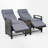 Outdoor Wicker Reclining Loveseat With Storage Table-602995419