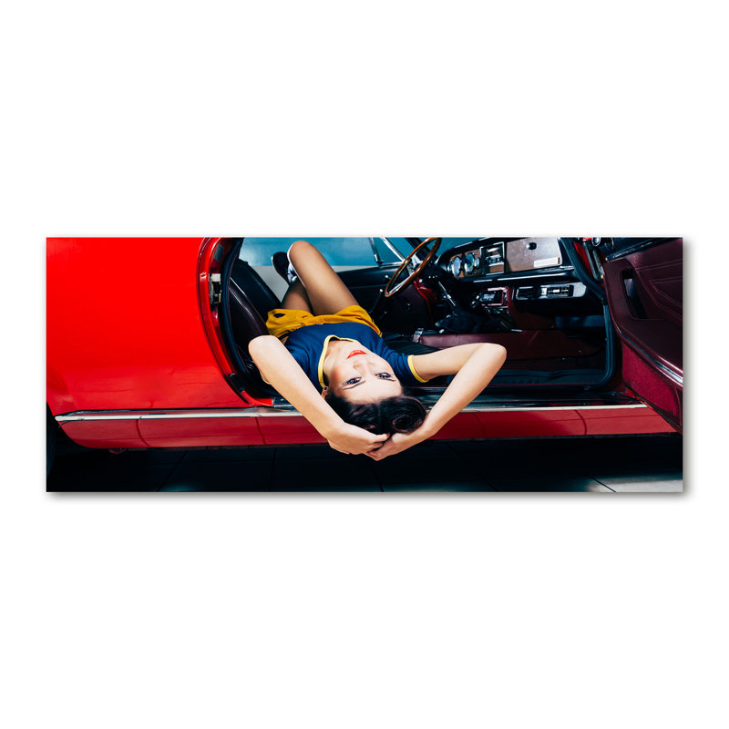 A Woman In The Car - Print, Glass, 70cm H x 100cm W x 4cm D