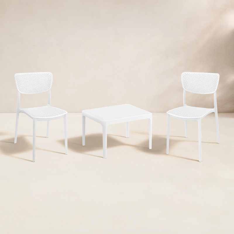 Farrah Lucy 2 Person Seating Set, White