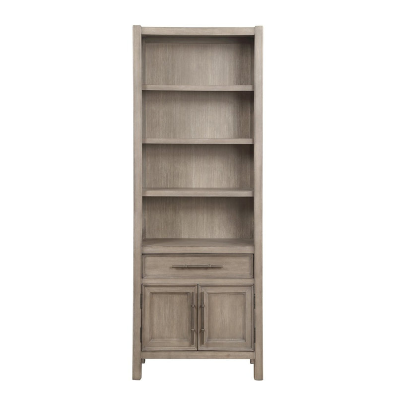 Bibliothèque Quirk, sans assemblage requis, finition chêne blanc