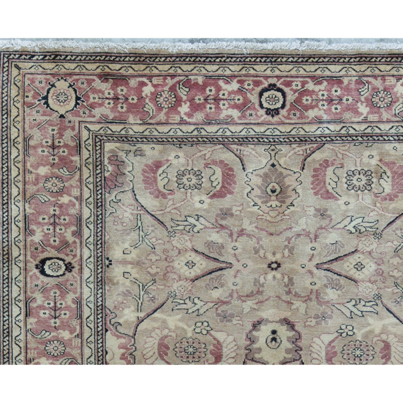 Hand-Knotted High-Quality Red and Brown Area Rug
