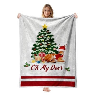 Jeté en flanelle JYK Christmas