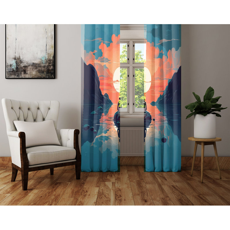 Paire de rideaux semi-transparents Cliffcrest, L 40 po x L 61 po