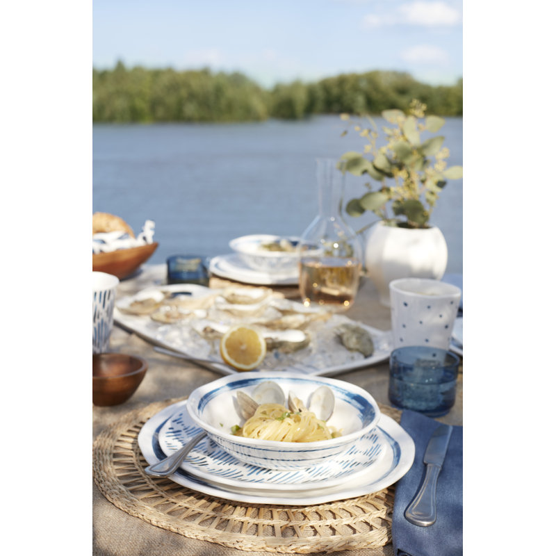 Blue Bay Melamine 16-Piece Dinnerware Set