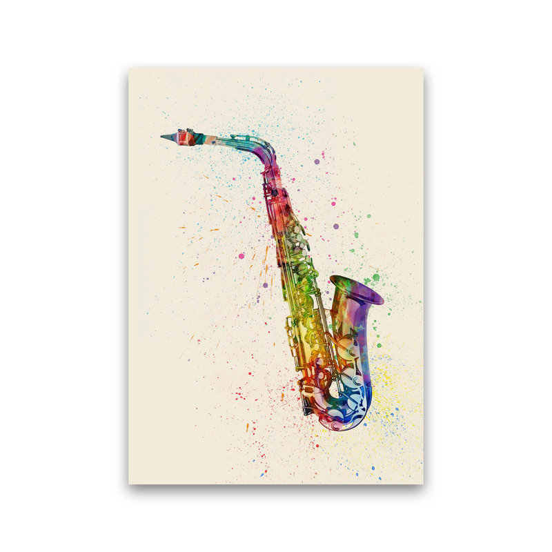 Saxophone by Michael Tompsett - Print, Unframed, 84cm H x 60cm W x 1cm D