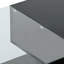 Table basse rectangulaire avec panneau de particules et verre trempé, plateau en verre noir pratique