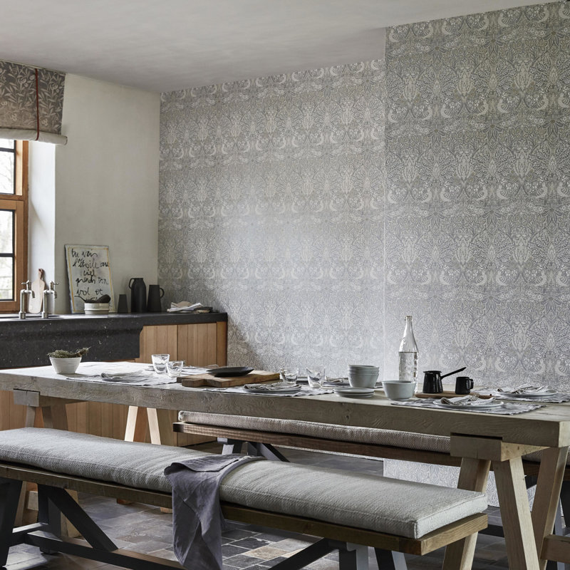 Pure Dove & Rose 10.05m x 68.6cm Matte Wallpaper Roll