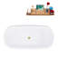 1501.1mm x 718.8mm Freestanding Soaking Acrylic Bathtub