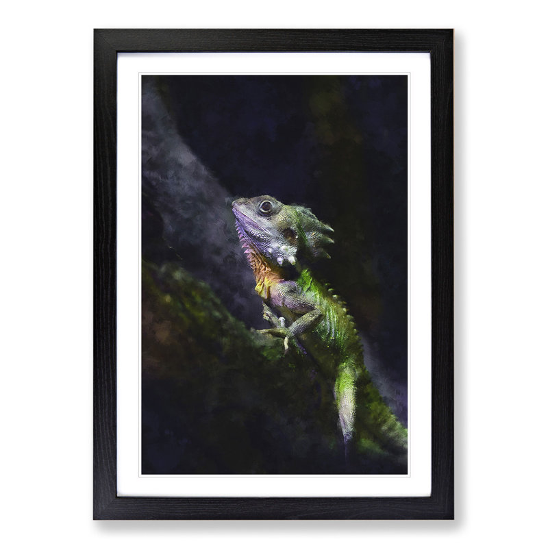 Boyds Forest Dragon - Picture Frame Painting, Black, 48cm H x 36cm W x 2cm D