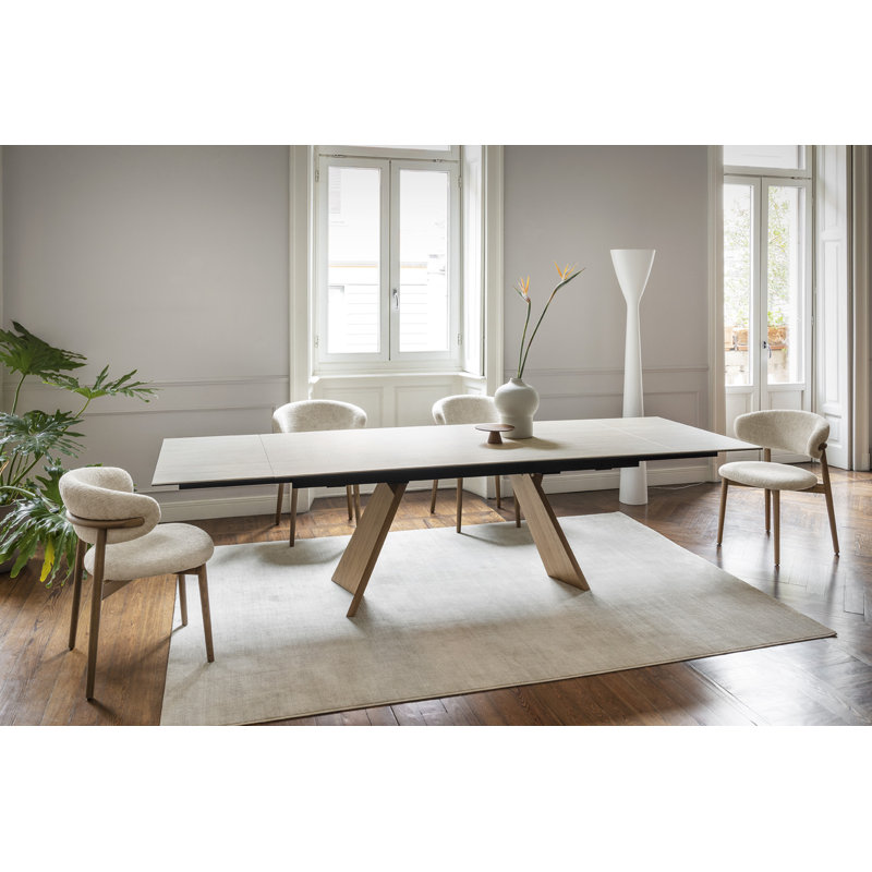 Oleandro Upholstered Chair, Taupe, Matt Black