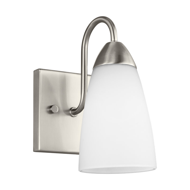 Steel Armed Sconce, Yes, Brushed Nickel