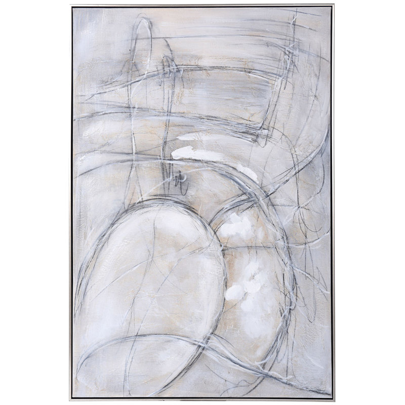 Rudiment II - peinture à cadre flottant sur toile
