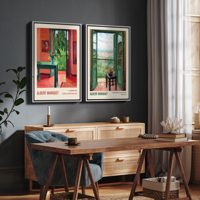 Framed Wall Art Vintage Antique Classic for Bedroom
