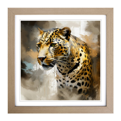 Leopard Gestural Art No.3 - Framed Print