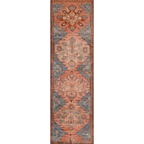 Antique Caucasian - Hallway Runner Wool Coral Rug