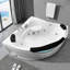 Baignoire de massage à double angle 59 "avec 6 jets de spa et 6 jets d'hydrothérapie.