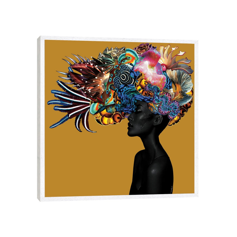 Crowning Glory II by Lolita Lorenzo - Print on Canvas, 45.72cm H x 45.72cm W x 3.81cm D, White Floater Framed