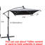 Parasol d'extérieur 2 x 3 m avec protection solaire, imperméable, pour terrasse de jardin, avec éclairage à DEL, protégé contre le vent