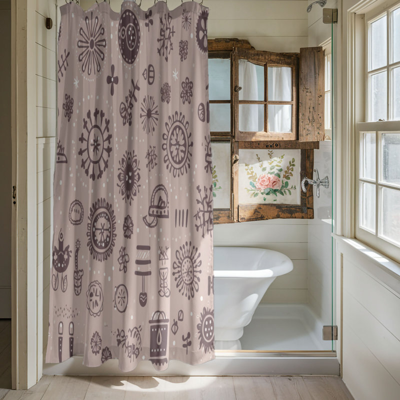 Rideau de douche Wintry, H 74 po x l 71 po