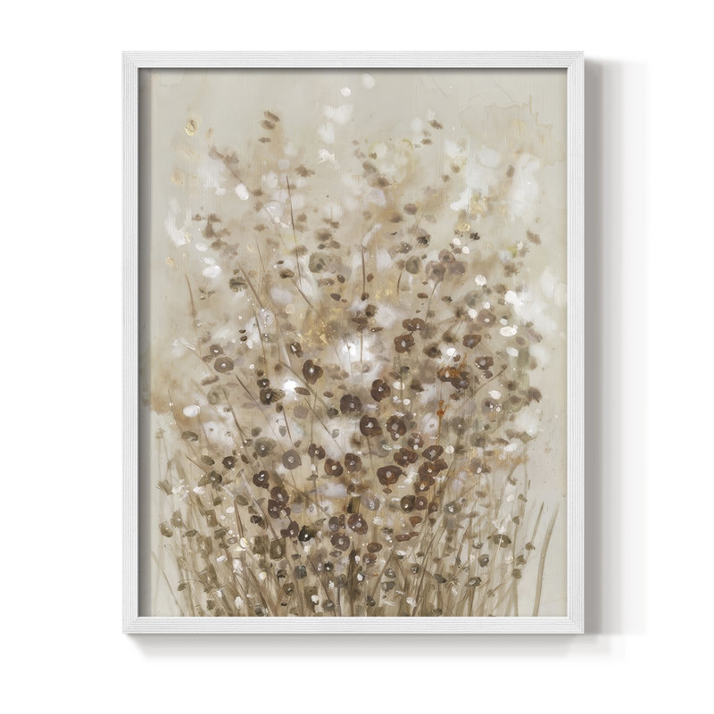«Flourish II», reproduction encadrée - bois massif, H 11 po x l 9 po, Blanc