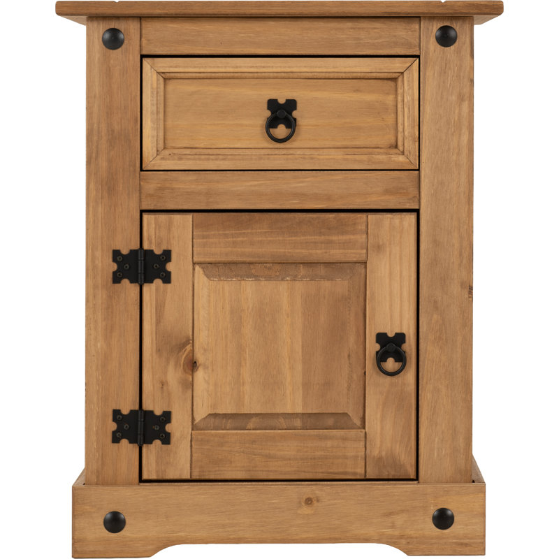 53 cm W Solid Wood Bedside Table