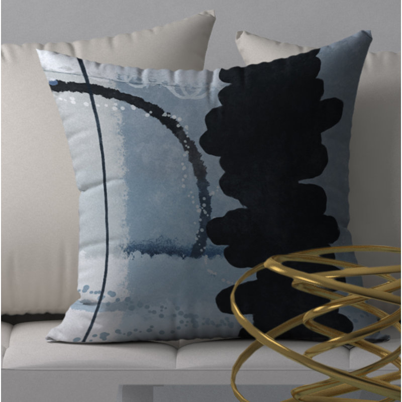 Abstract Throw Pillow, 24" H x 24" W