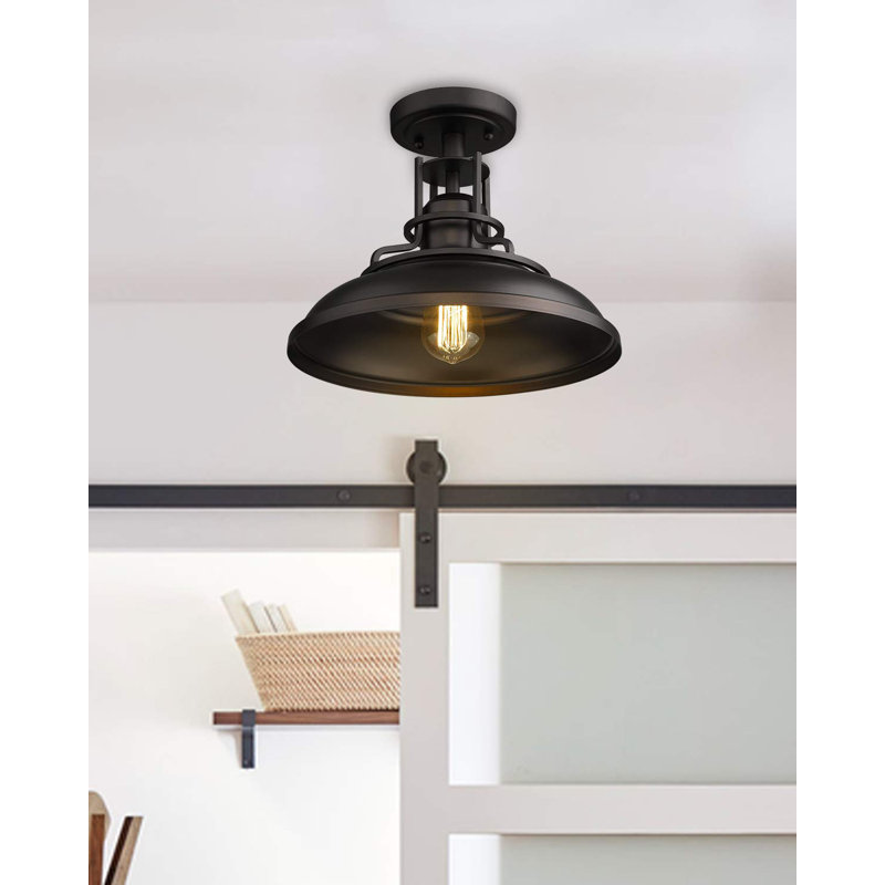 Plafonnier semi-encastré 1 lumière 12 po Jashona