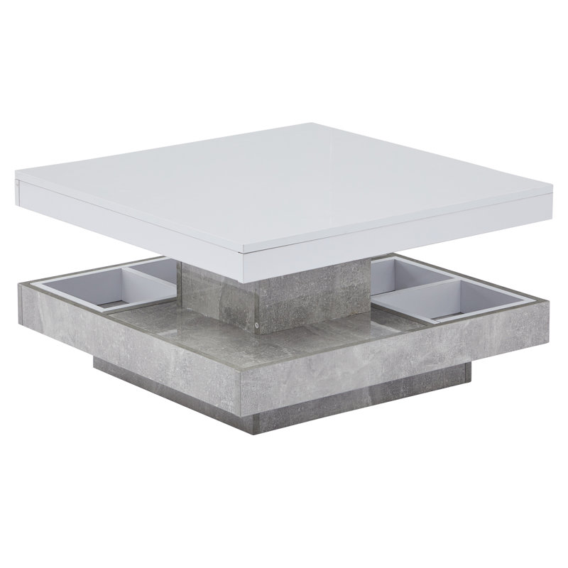 Coffee Table with Storage, Grey