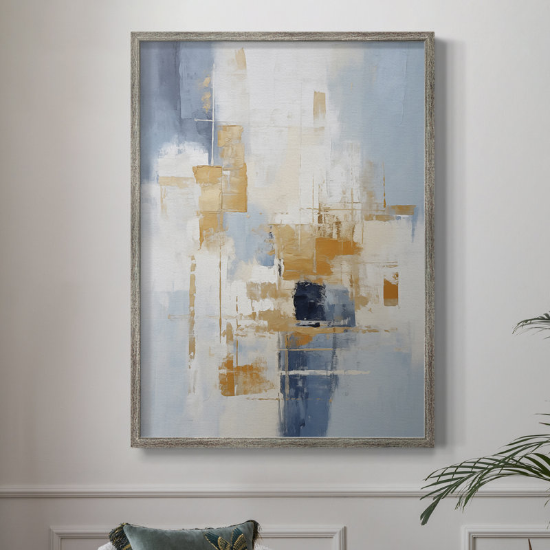ABSTRACT Series DXLII Framed Print - Solid Wood, 15" H x 12" W