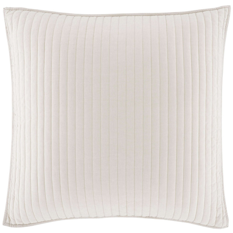 Cozy Cotton Quilted Sham, Natural, Euro