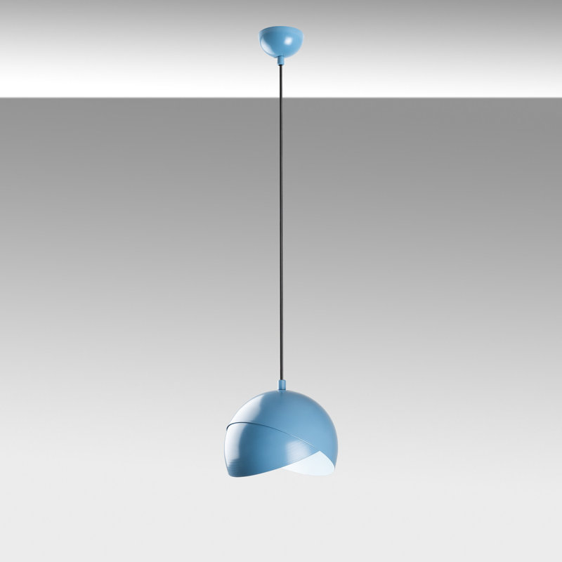 Lustre réglable bleu clair, structure en métal, diamètre 7,9 x 15,0 cm | Hauteur totale: 8,7 po à 44,9 po | Type de douille: E27 maximum 40 W | Parfait pour la salle à manger et les espaces de vie, conception élégante, indice de protection IP20, ampoule non incluse