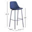 Hauteur de comptoir moderne Kavi avec coussin rembourré et pieds en métal-2070141227-2070141339