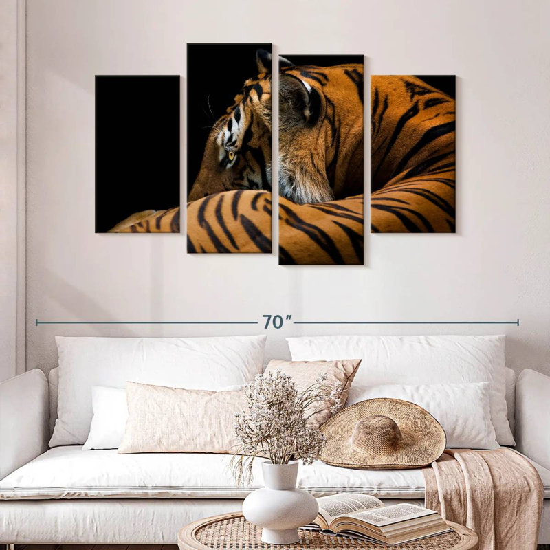 Brampt Majestic Tiger, 32" H x 52" W