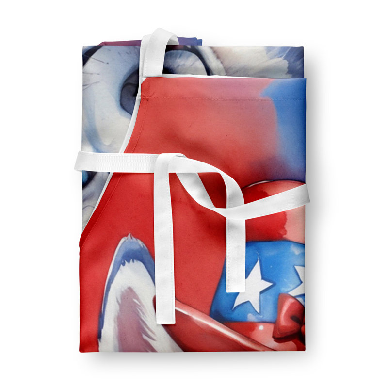 Patriotic American Apron, Siberian Husky