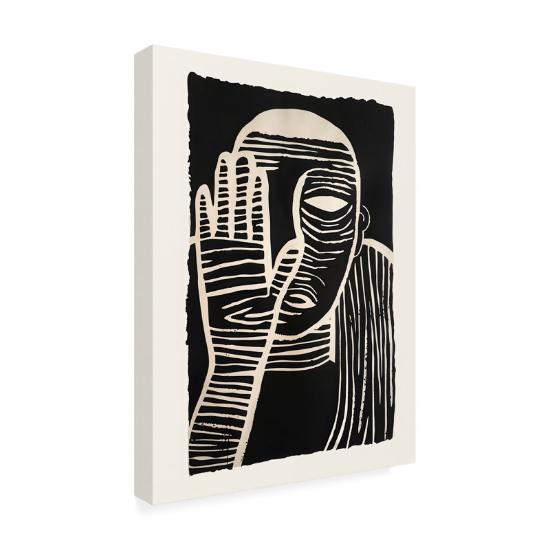 Art sur toile abstrait bolognais, Andreas Magnusson, H 19 po x l 14 po
