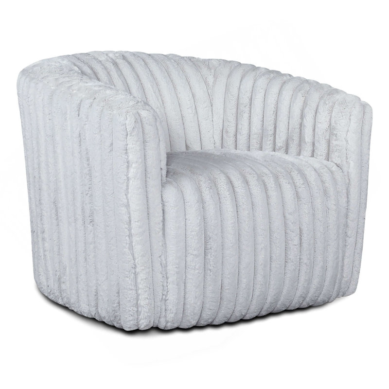 Fauteuil pivotant en velours gris clair Mira, Tissu gris pâle