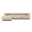 Roma Outdoor 3Pc Sectional W/ Ottoman-Hayes Cream-694924303-694818087
