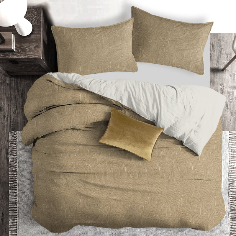 Brown Microfiber Comforter Set, Twin Comforter + 1 Standard Sham
